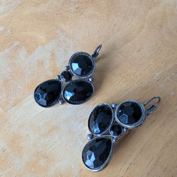 BN Black Crystal Statement Earrings - Picture 4 of 6